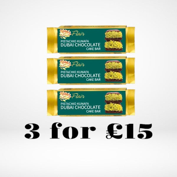 Flair Pistachio Kunafa Chocolate Cake Bar