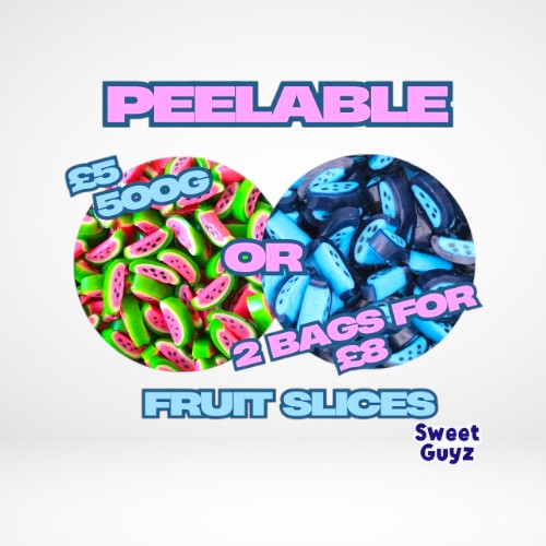 Peelable Sweet Slices – Watermelon and Blue Raspberry